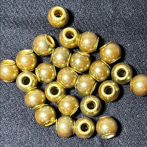 25 Large hole 925 Bright pewter beads. Ideal for crafting and jewelry.